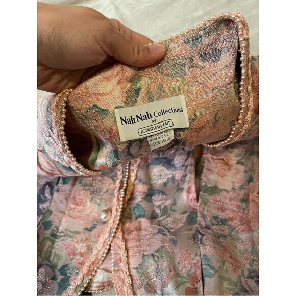 Jonathan Tait Nah Nah Collection Vintage Floral Pearl Blazer tapestry print 13/1 - Picture 6 of 7